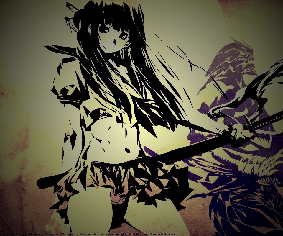 Девушка с мечом обои