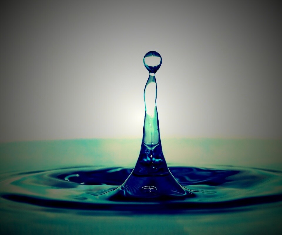 Падение капли обои