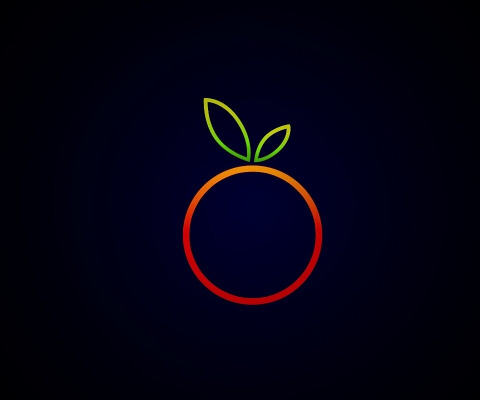 Стилизованная апельсинка обои