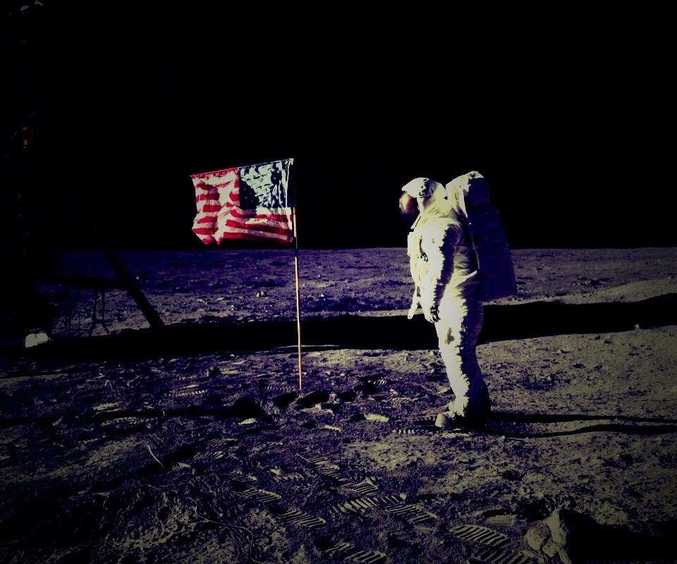 Высадка американцев на Луну обои