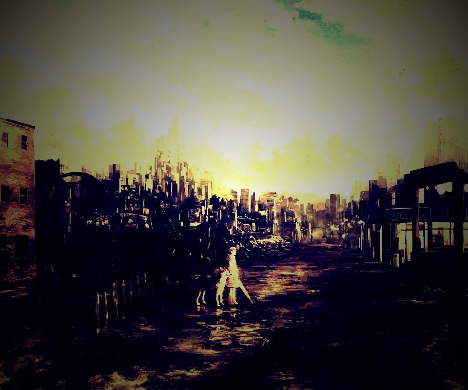 Девушка с собакой обои