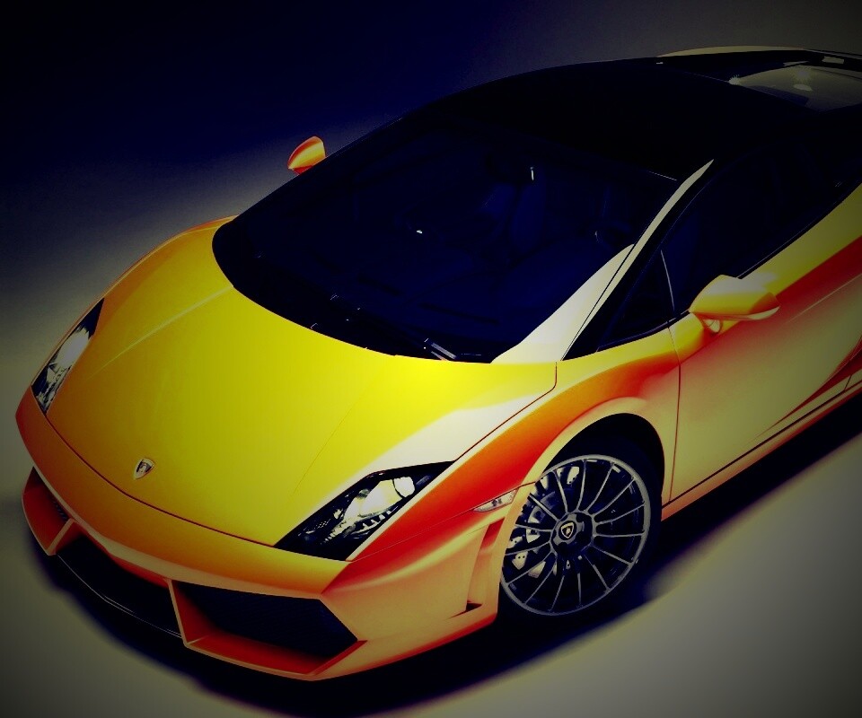 Жёлтый Lamborghini Gallardo обои