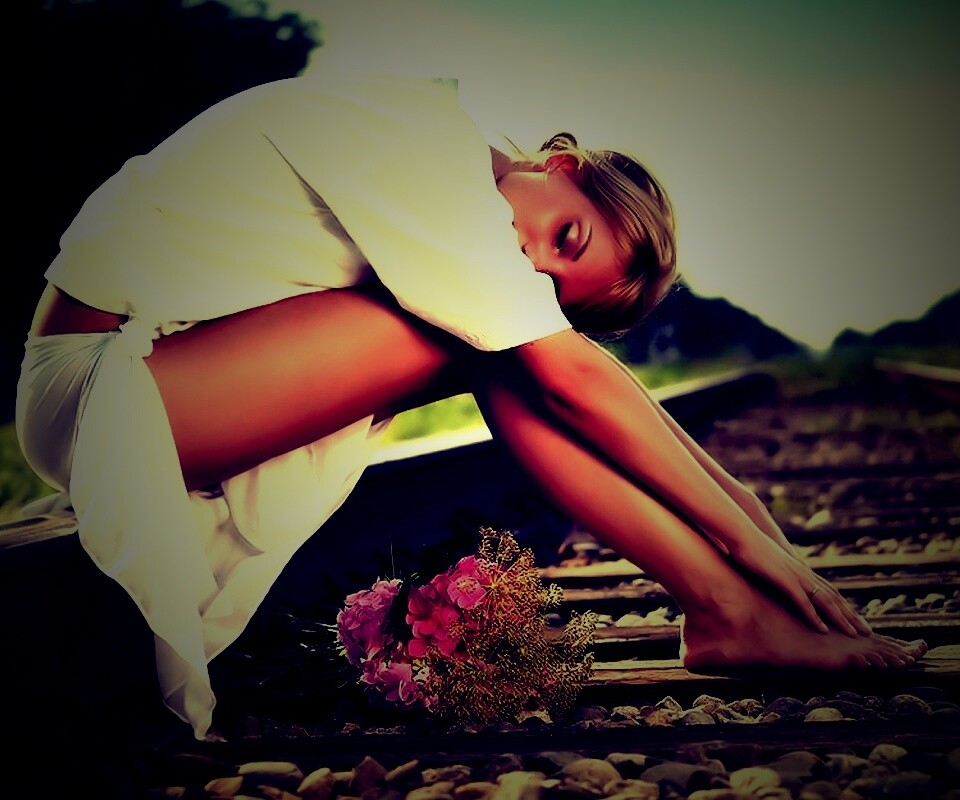 Прекрасная мечтательница обои