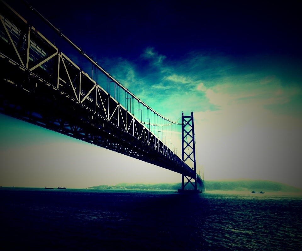 Мост Akashi Kaikyo в Японии обои
