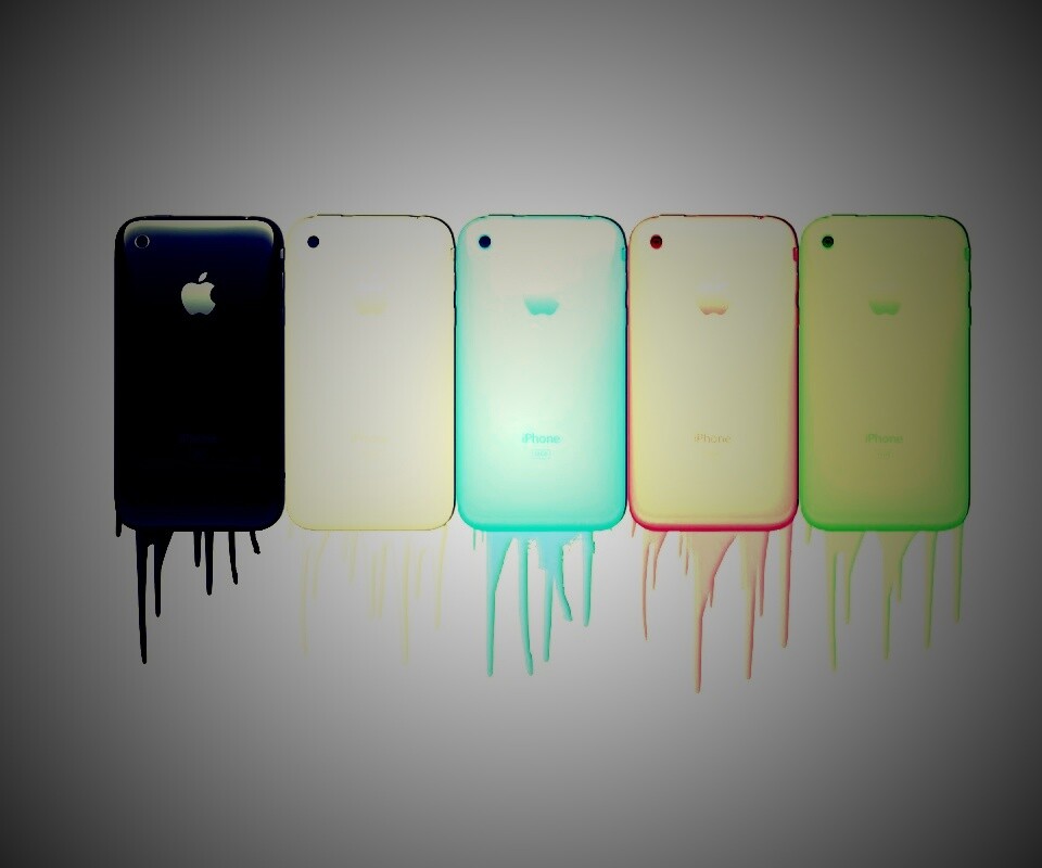 iPhone в разных цветах обои