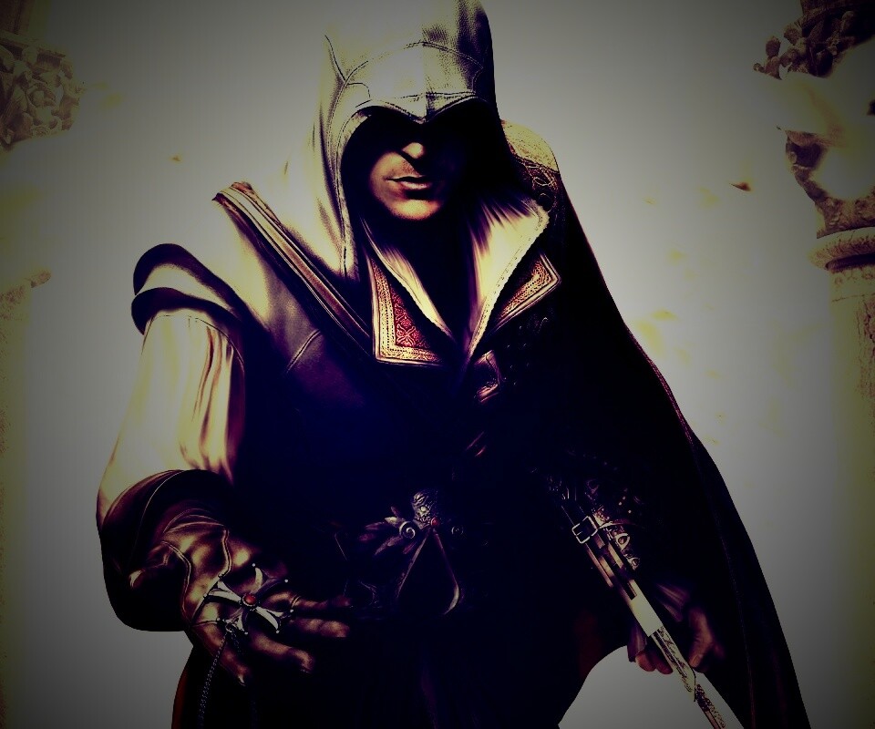 Ассасин с крестом обои