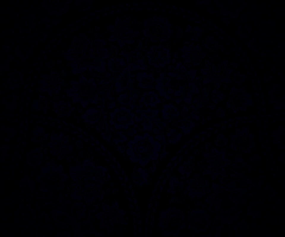 Черный цветастый узор под хохлому обои