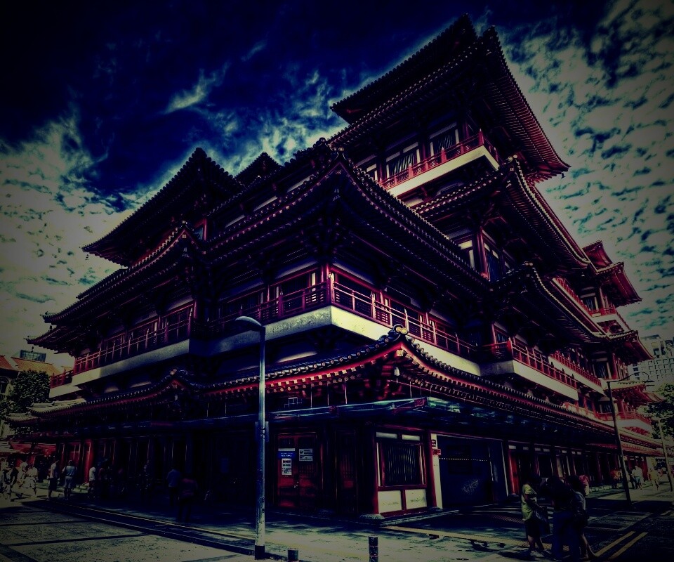 Храм в Сингапуре обои