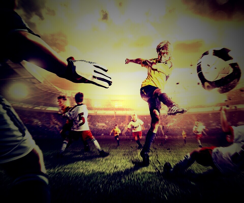 Игра в футбол обои