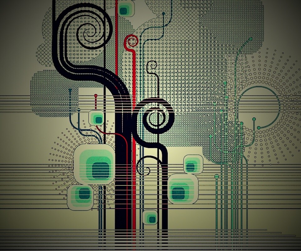 Линии и точки обои