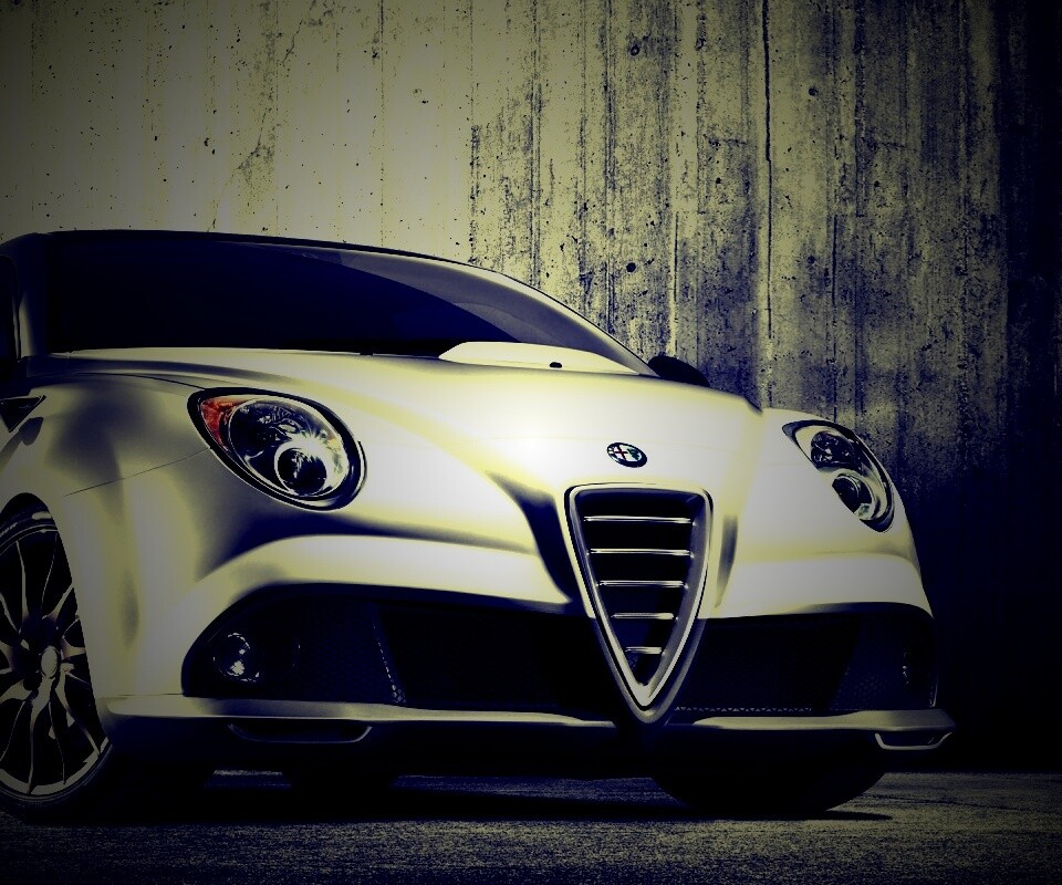 Alfa-Romeo вид спереди обои