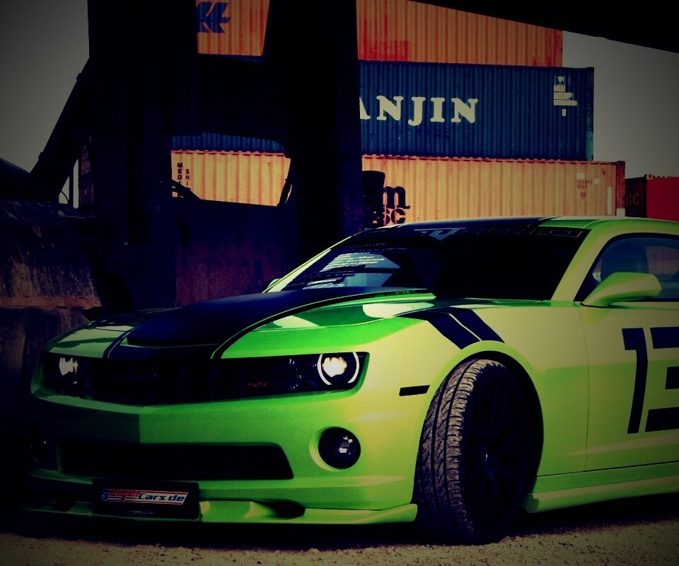 Шевролет камаро зеленый обои