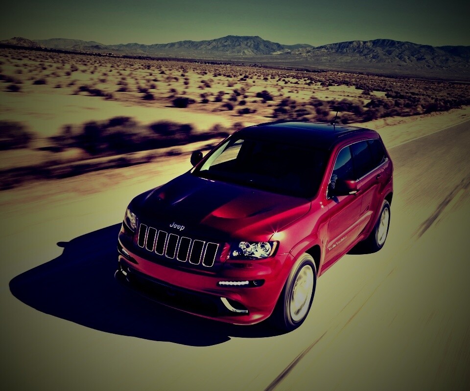 Красный Jeep обои