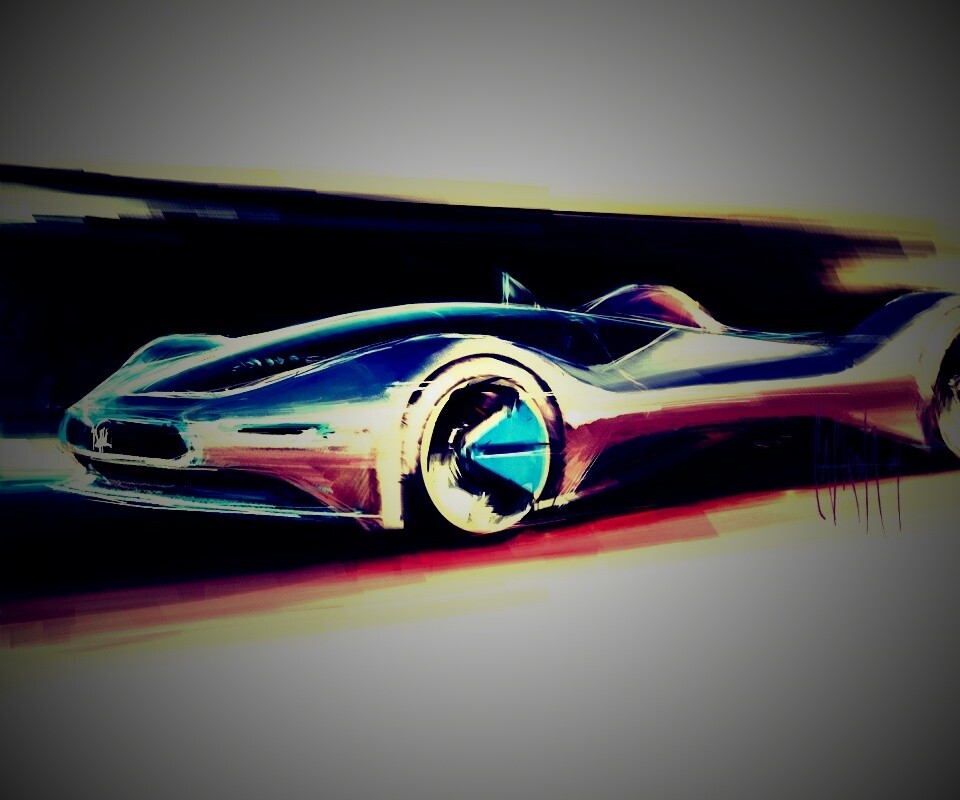 Эскиз Мазерати Birdcage обои