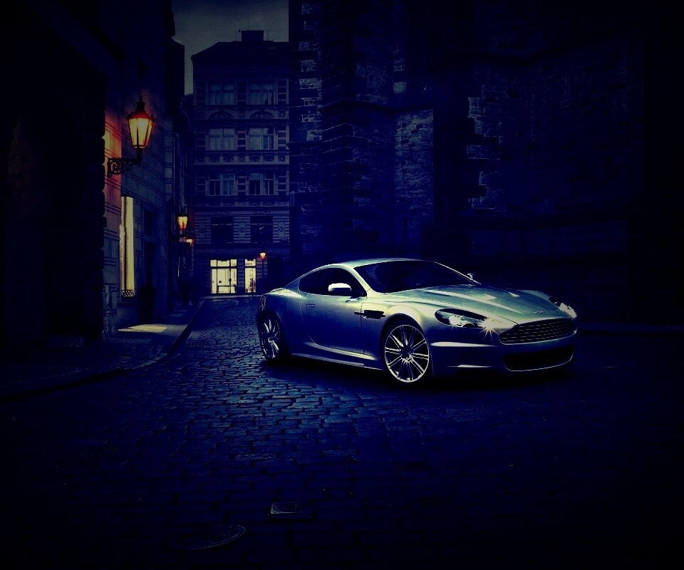 Серебристый Aston Martin обои