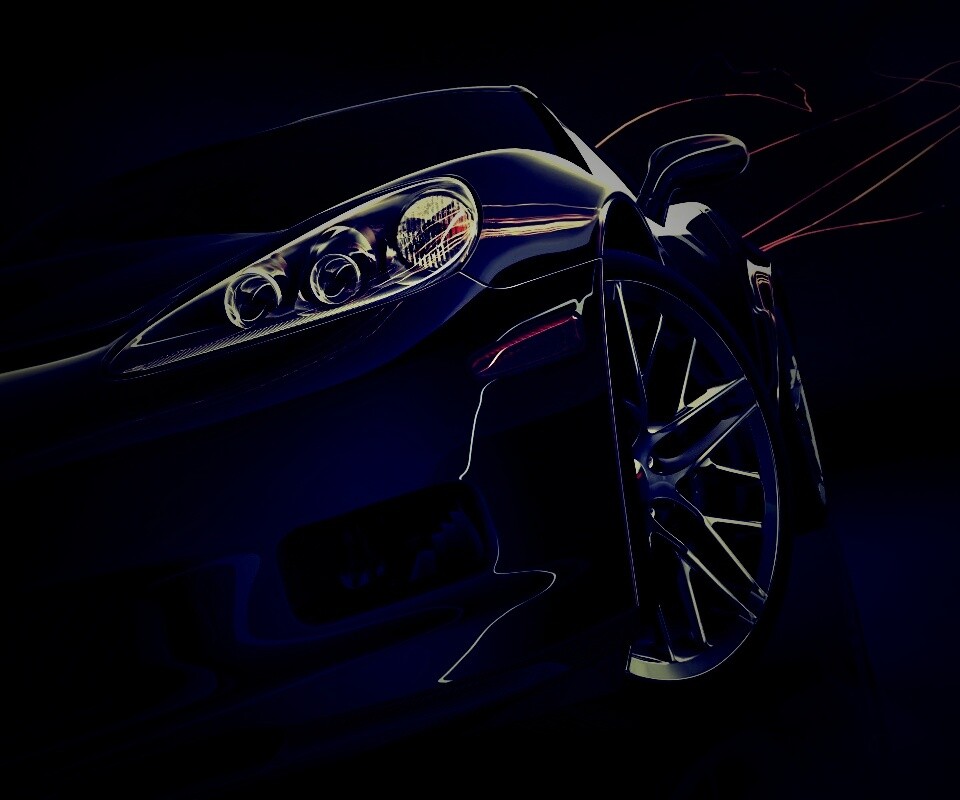 Чёрное авто обои