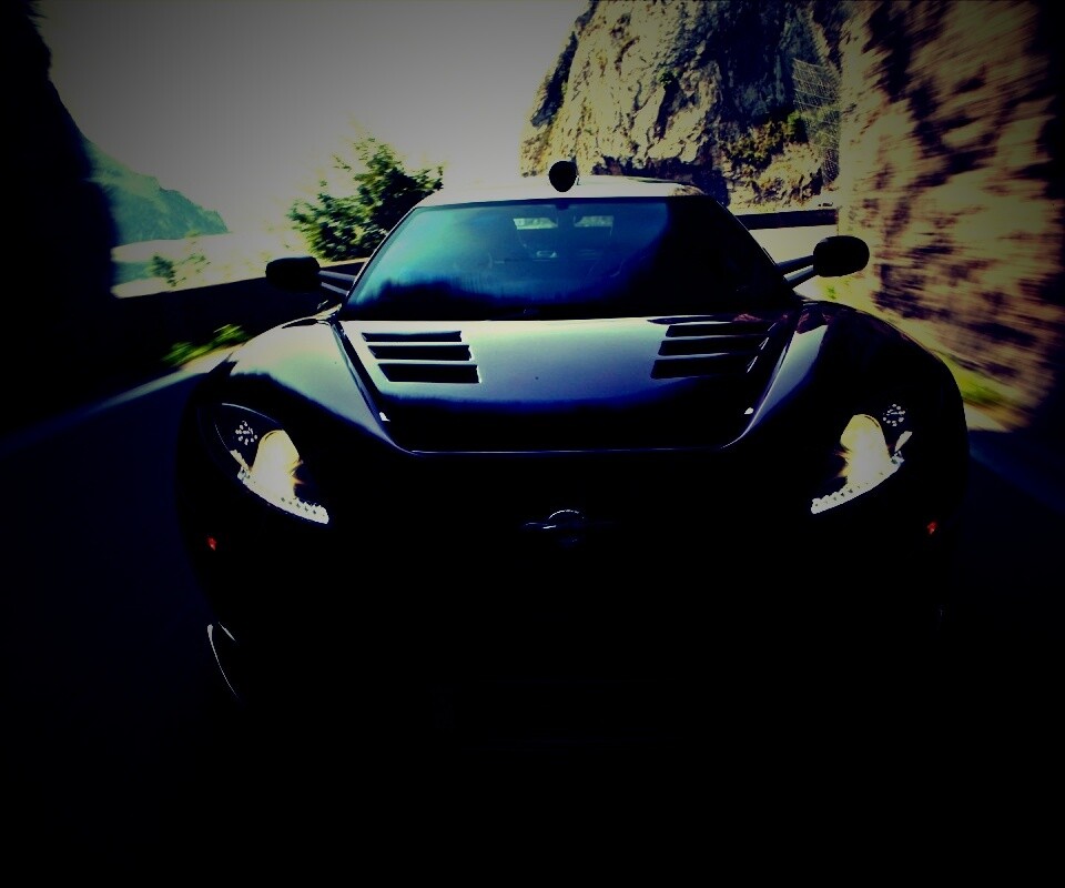 Машина въезжает в тоннель обои