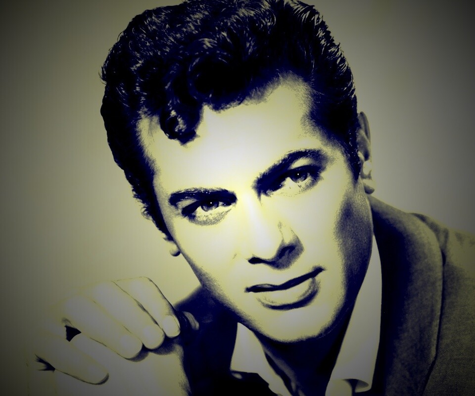 Чёрно белое фото Тони Кёртиса обои