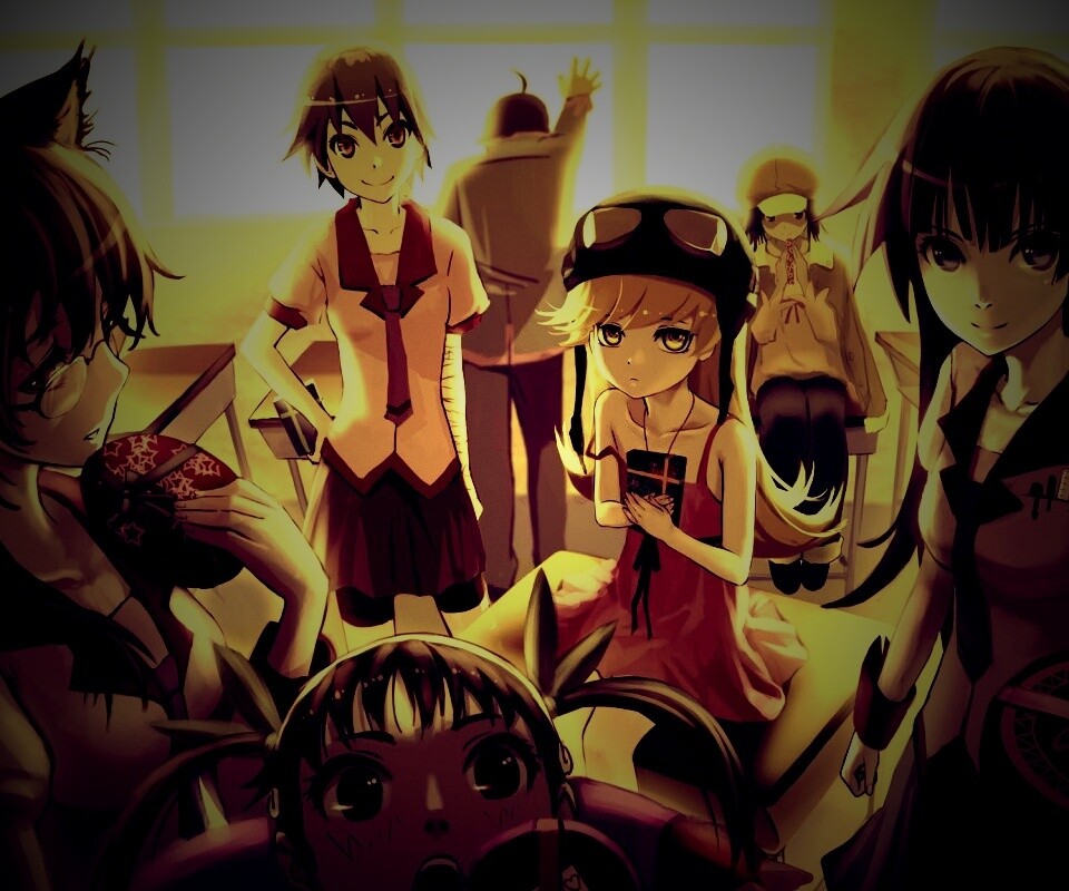 Девушки из Bakemonogatari обои