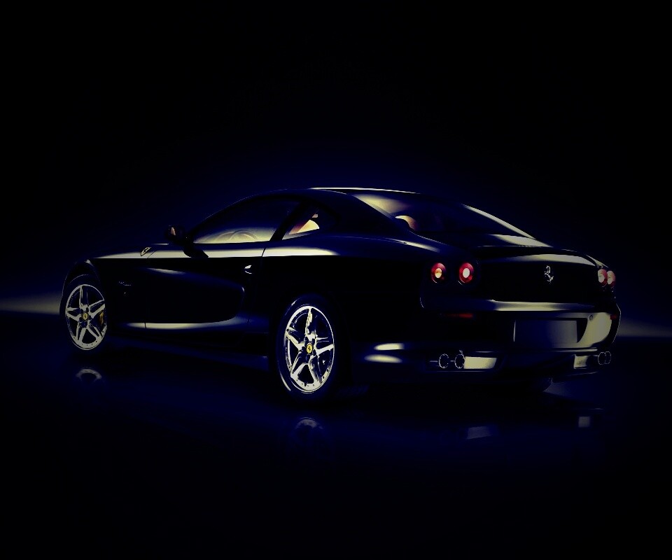 Черная Феррари обои