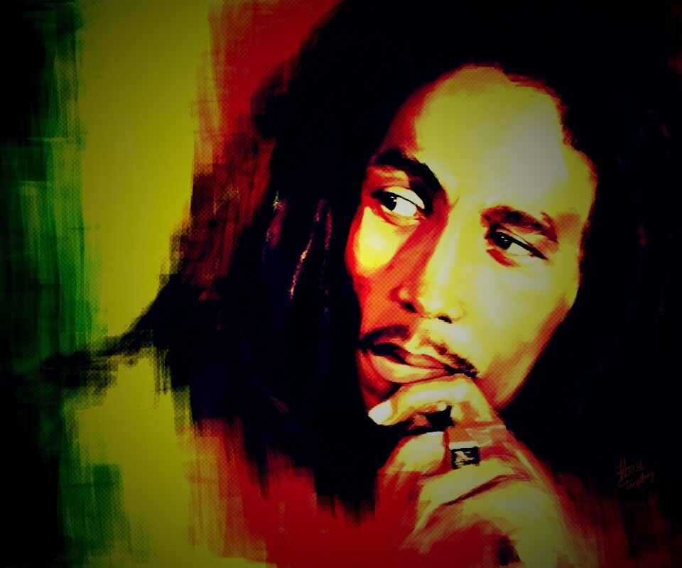 Портет Боба Марли обои