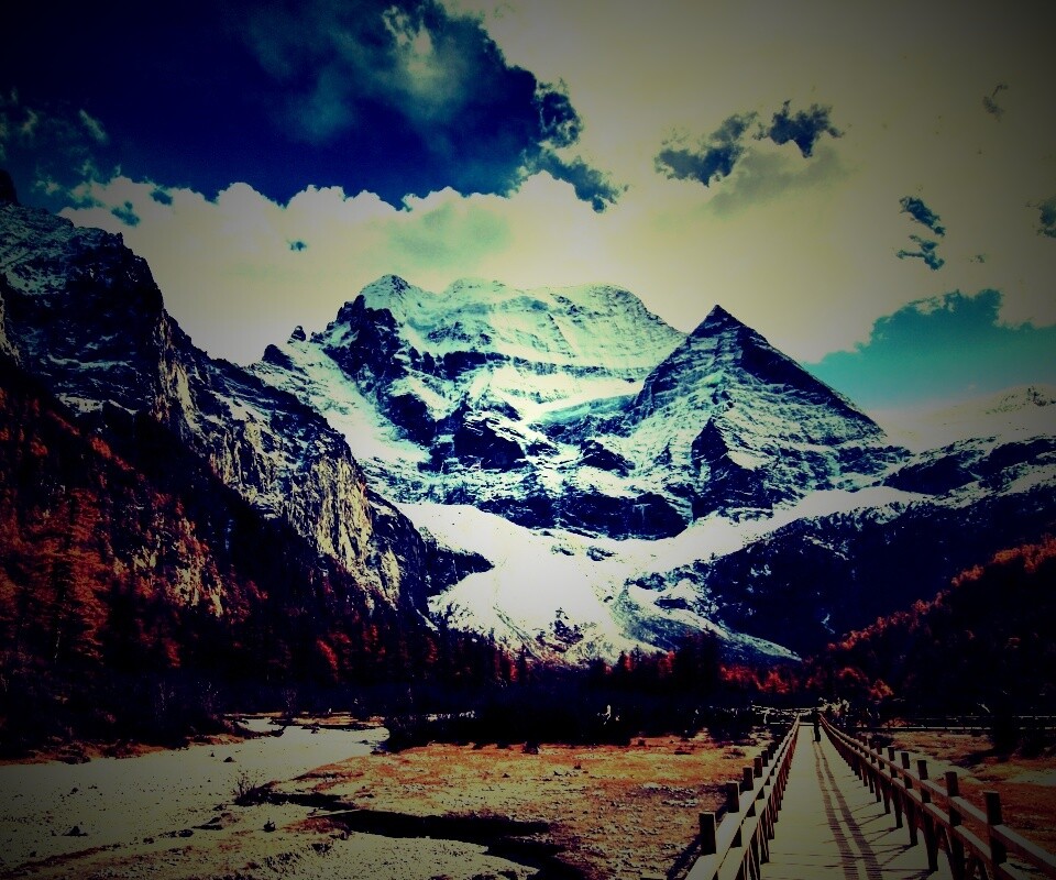 Дорога в горы обои