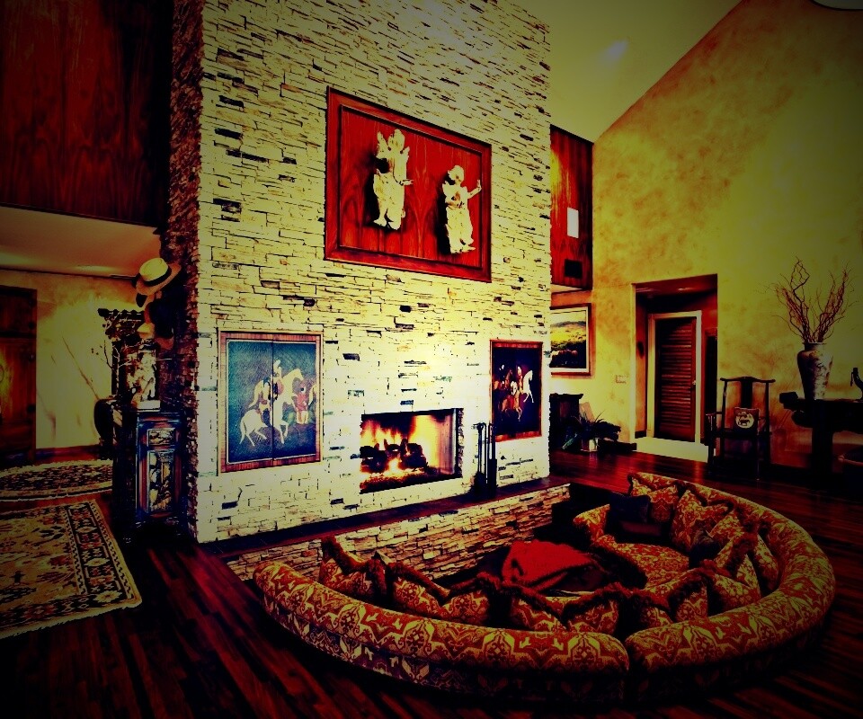 Интерьер гостинной обои