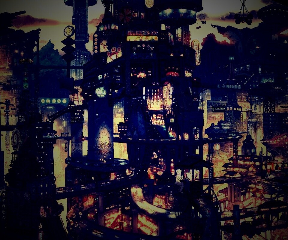 Город будущего обои