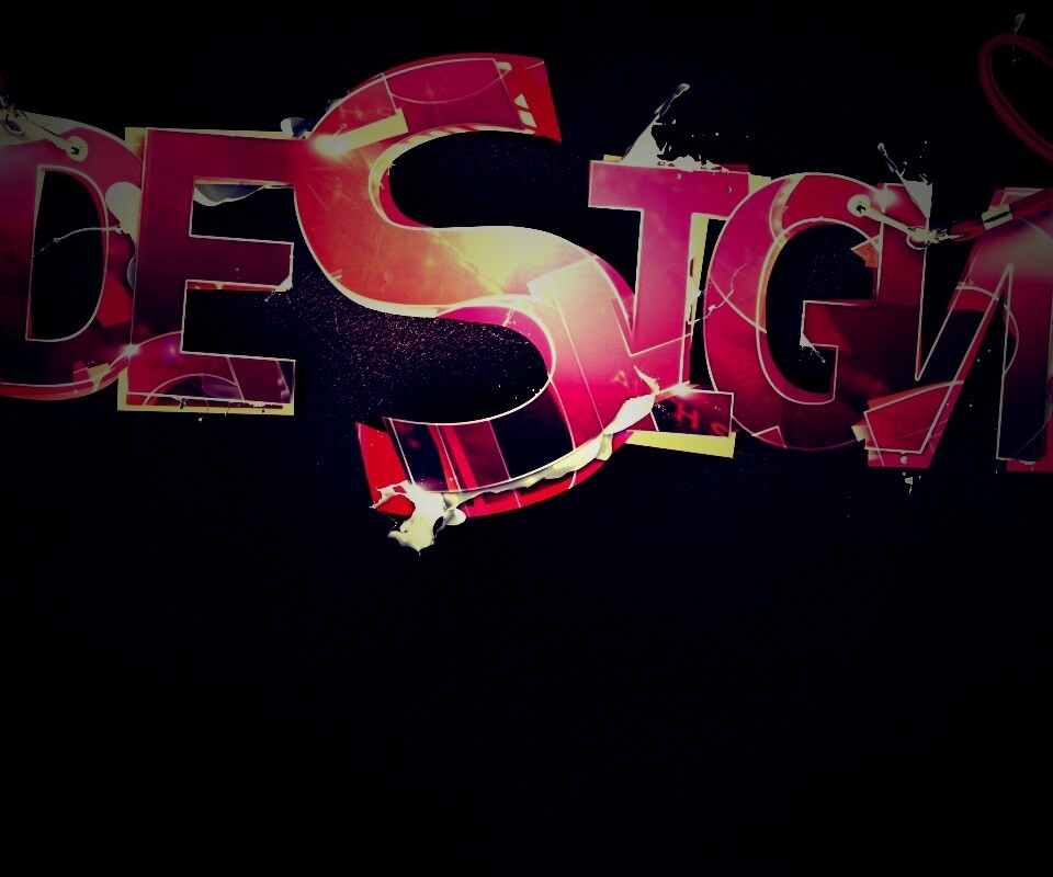 Надпись Design обои
