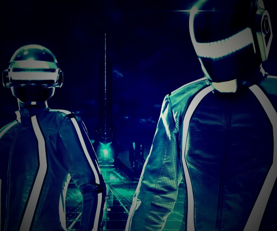 Daft Punk на съемках фильма TRON обои
