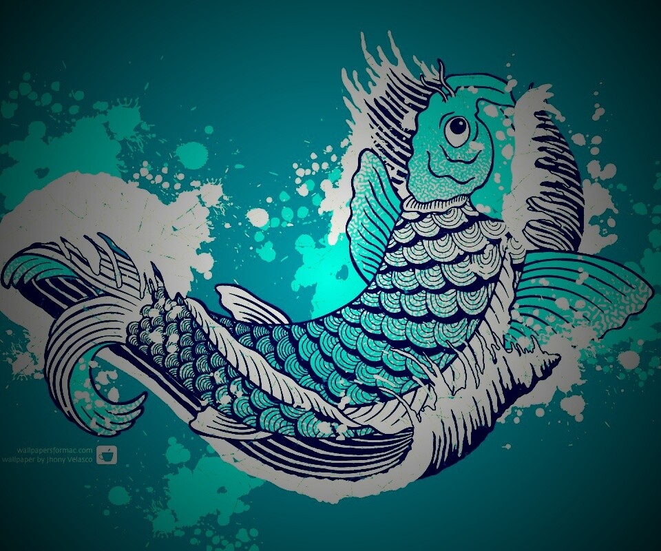 Абстрактная рыба обои
