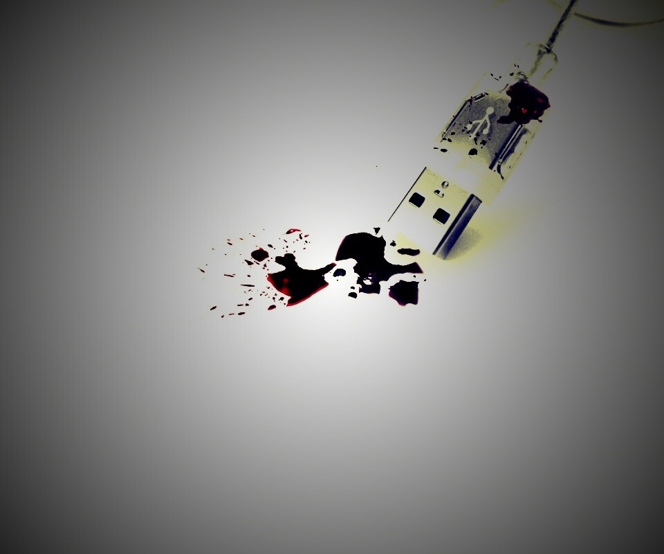 Кровавый usb обои