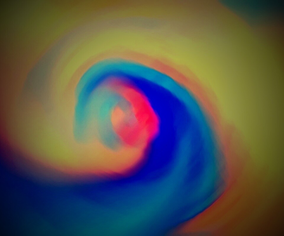 Жёлто-синие завихрения обои