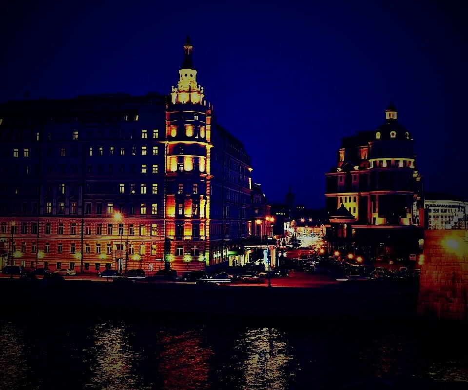 Ночной город обои