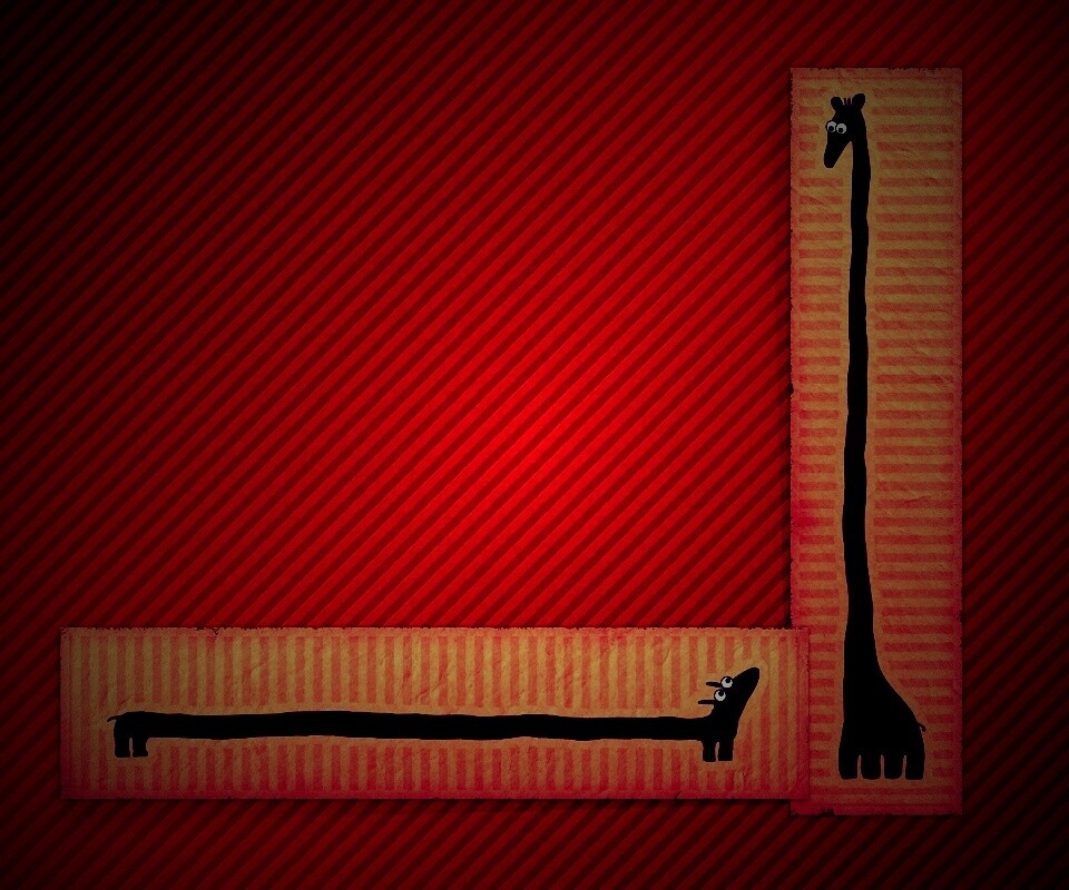 Жираф и такса обои