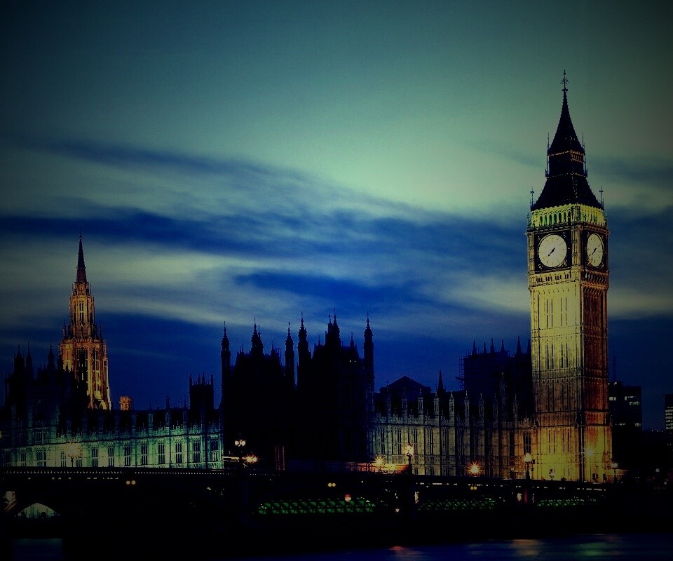 Биг Бен и здание парламента ночью обои