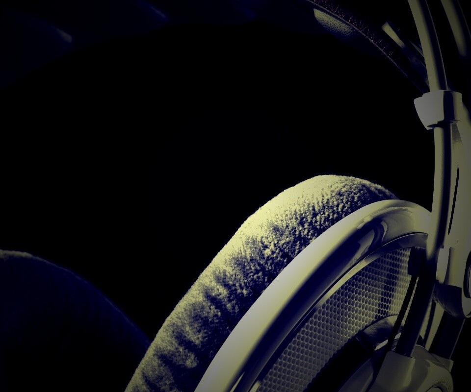 Серые наушники обои