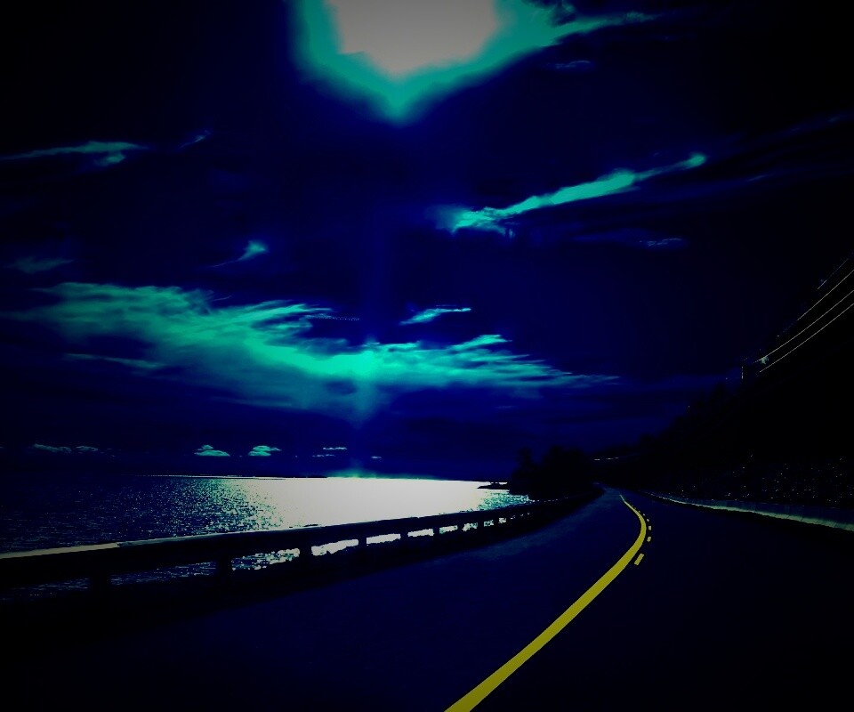 Ночная дорога обои