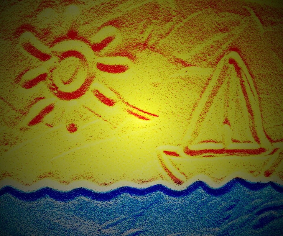 Рисунки на песке обои