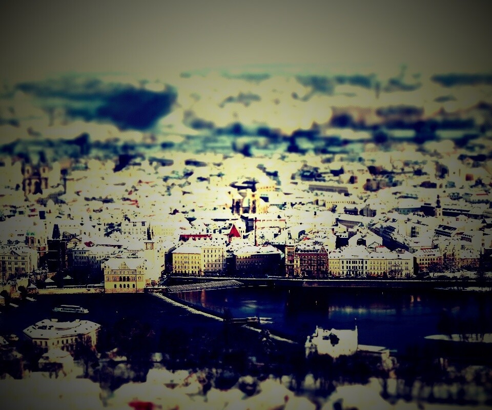 Вид на город обои