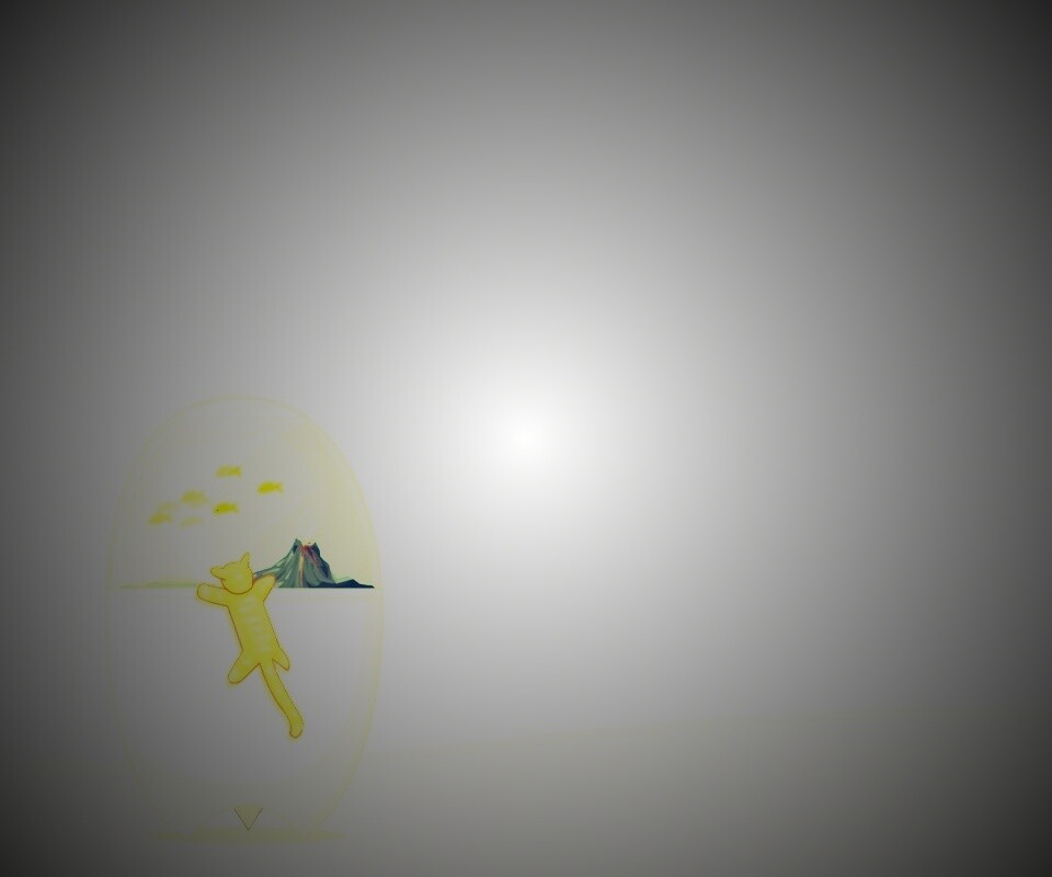 Кот прыгает на аквариум обои