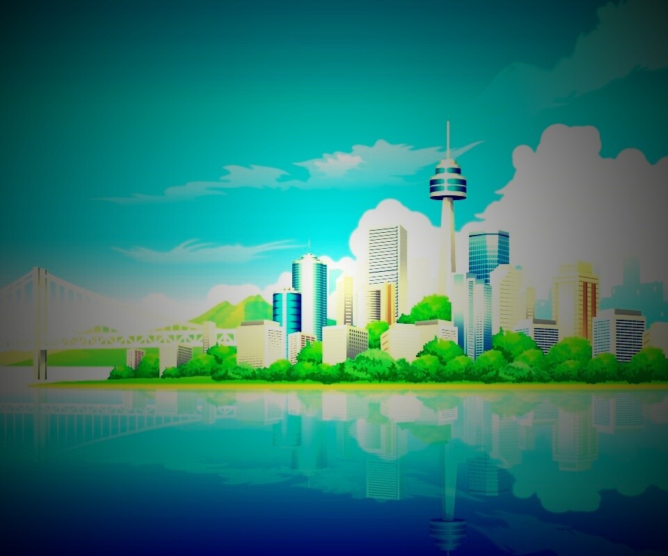 Рисунок города обои