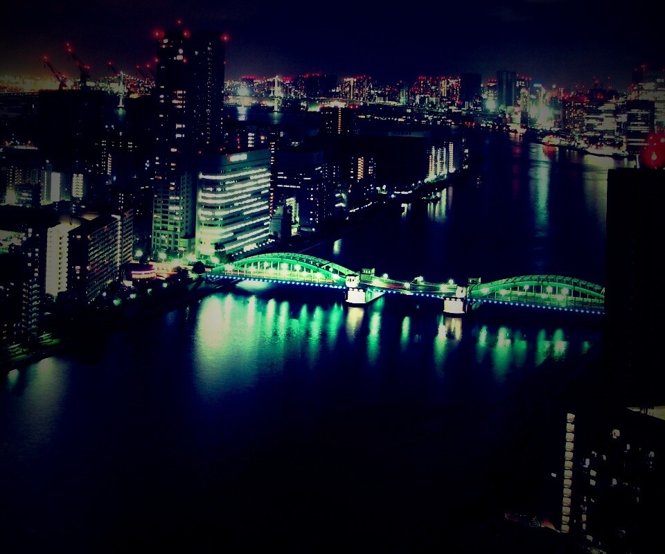 Ночной город обои