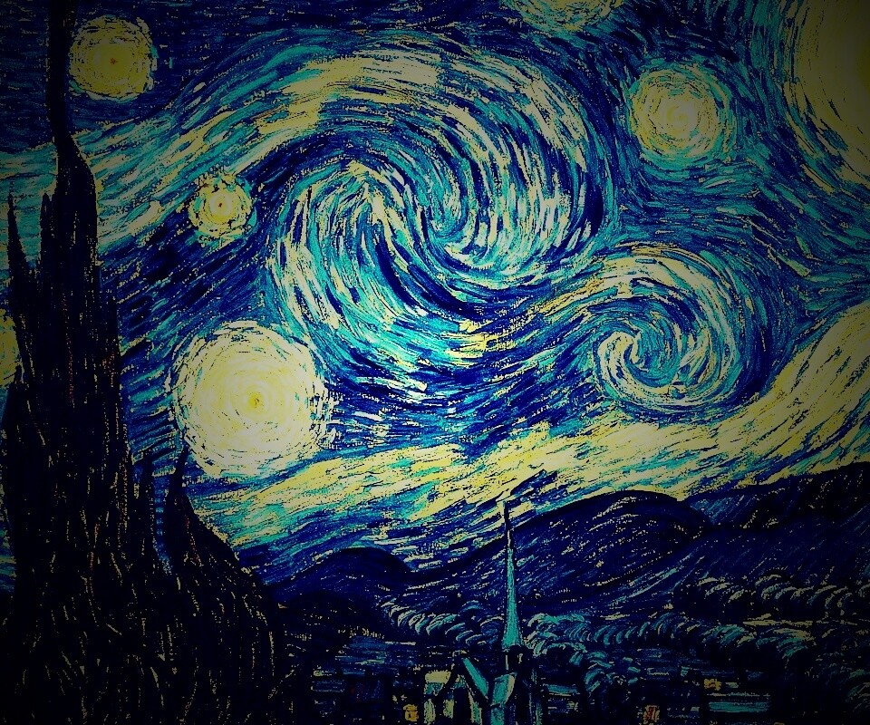 Рисунок города маслом обои