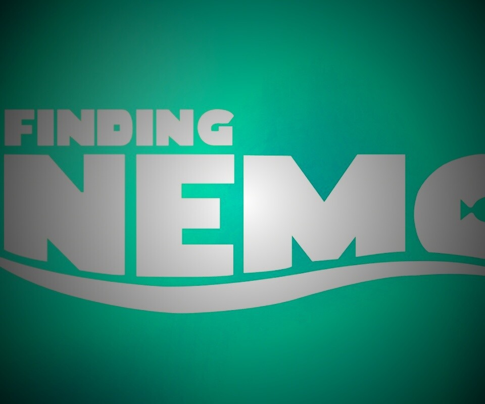 Надпись "В поисках Немо" обои