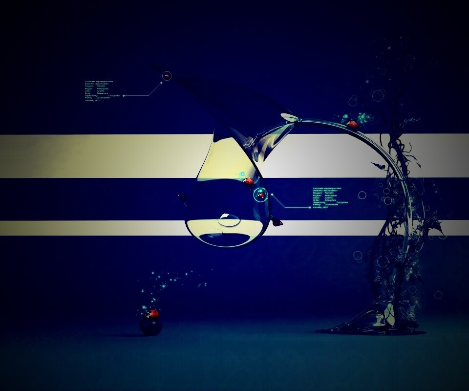 Футуристическая стеклянная лампа обои