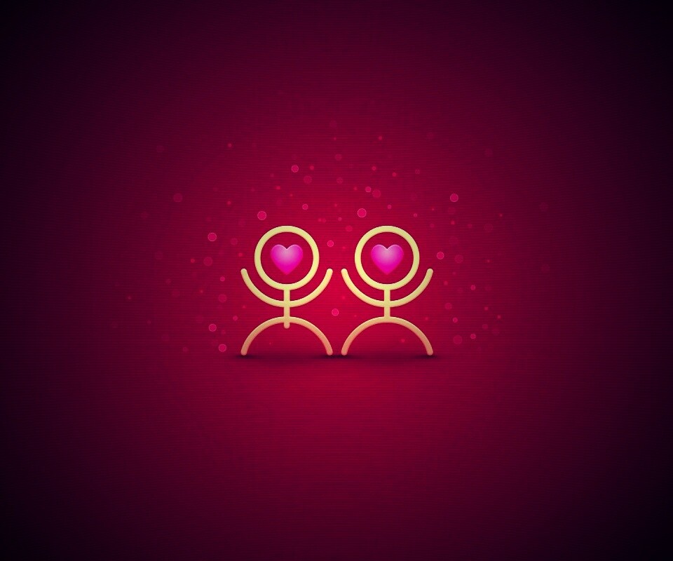 Влюблённые человечки обои