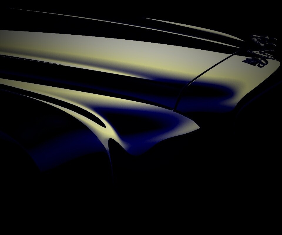 Капот чёрного авто обои