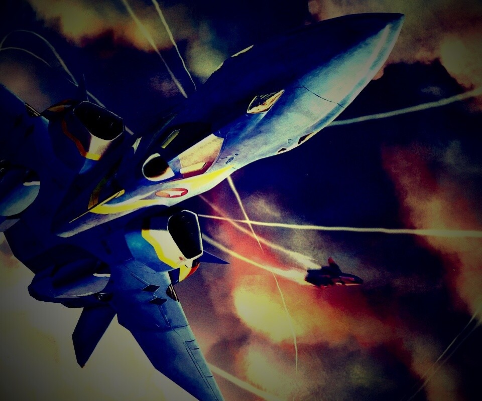 Фантастический самолёт делает бочку обои