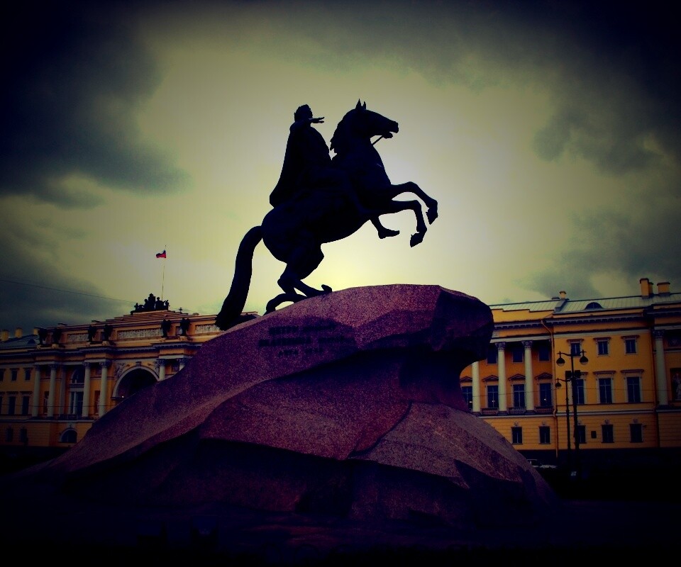 Медный Всадник в Питере обои